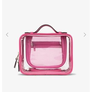 Calpak Medium Clear Cosmetics Case in Dragonfruit